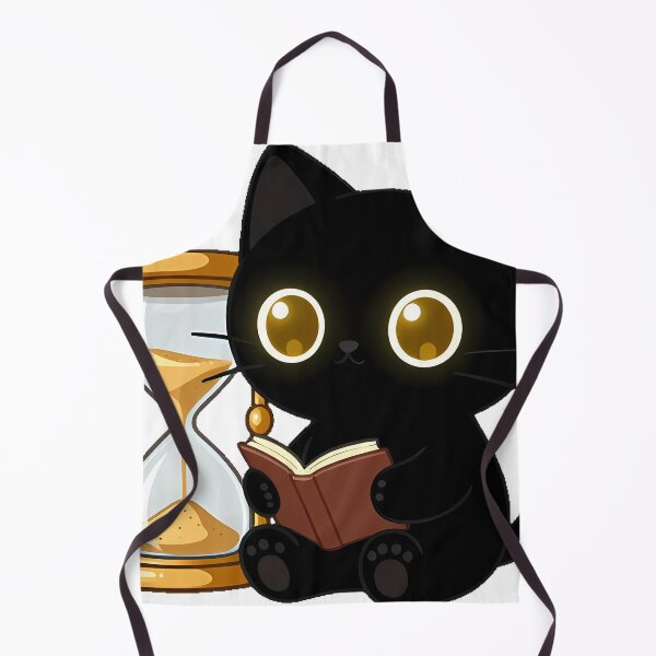 Item preview, Black Cat with Book and Hourglass designed and sold by IllumeInk.