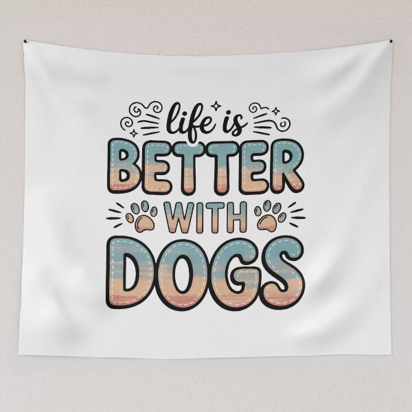 Item preview, Life Is Better With Dogs Paw Print Dog Lover Gift designed and sold by Dmo3HarkoArt.