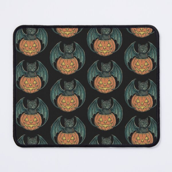 Item preview, Bat Cat in Jack-o'-Lantern Halloween designed and sold by MewSpooky.