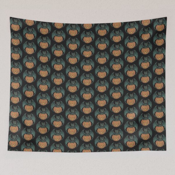 Item preview, Bat Cat in Jack-o'-Lantern Halloween designed and sold by MewSpooky.
