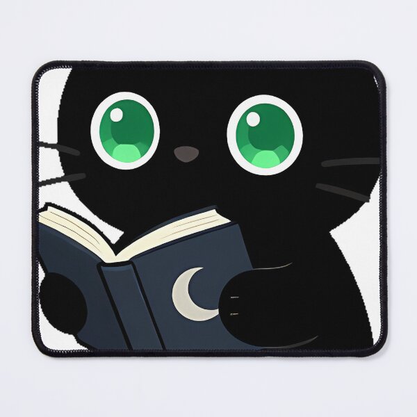Item preview, Black Cat with Storybook and Stars designed and sold by IllumeInk.