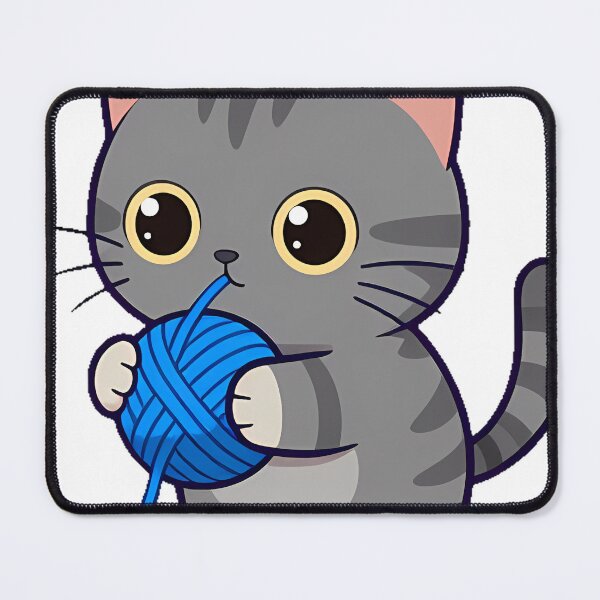 Item preview, Grey Tabby with Ball of Yarn designed and sold by pumsquare.