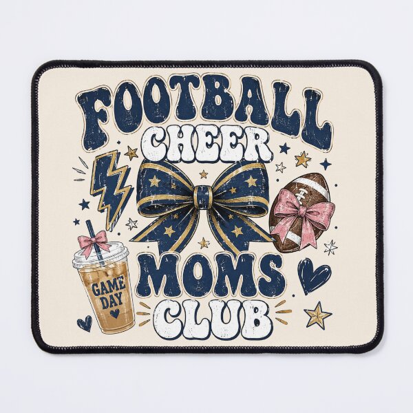 Item preview, Football Cheer Moms Club Game Day Navy Bow Football Mom Gift designed and sold by Yellowriversss.