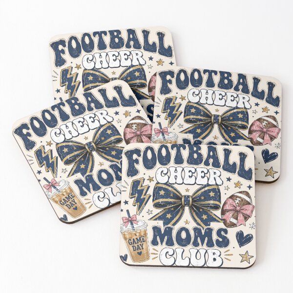 Item preview, Football Cheer Moms Club Game Day Navy Bow Football Mom Gift designed and sold by Yellowriversss.