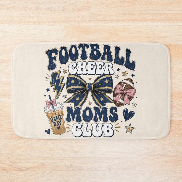 Item preview, Football Cheer Moms Club Game Day Navy Bow Football Mom Gift designed and sold by Yellowriversss.