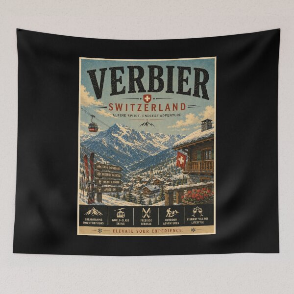 Item preview, Vintage Verbier - Switzerland Poster designed and sold by GoodOldVintage.