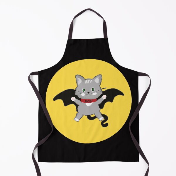 Item preview, Halloween Cat with Bat Wings Flying to the Moon designed and sold by studiodrchicken.