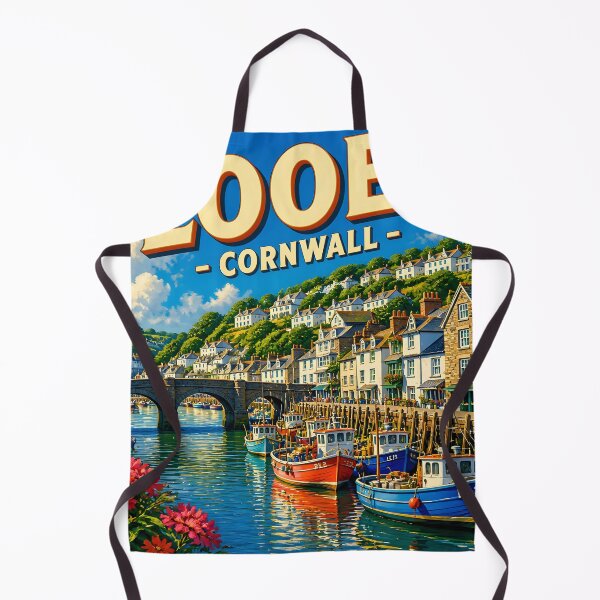 Item preview, Looe, Cornwall: scenic-Style Painterly Travel Poster designed and sold by LSVart.