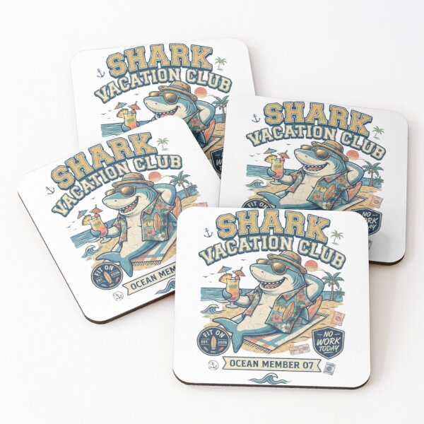 Item preview, Funny Shark Vacation Club Summer Animal Shirt designed and sold by Fit On.