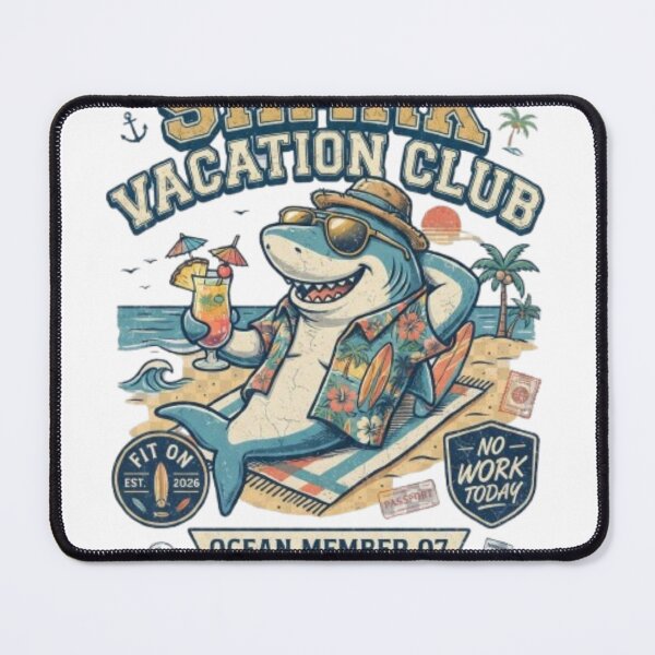 Item preview, Funny Shark Vacation Club Summer Animal Shirt designed and sold by Fit On.