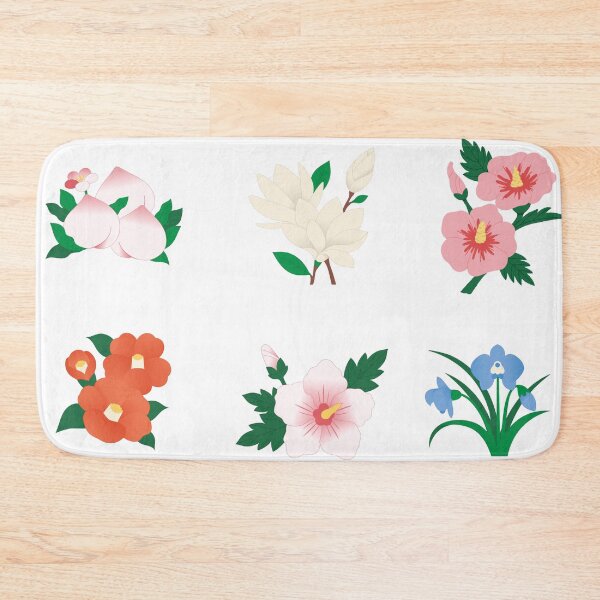 Item preview, Asian Botanical Floral Peach Lotus Hibiscus Aesthetic designed and sold by Rehnair.
