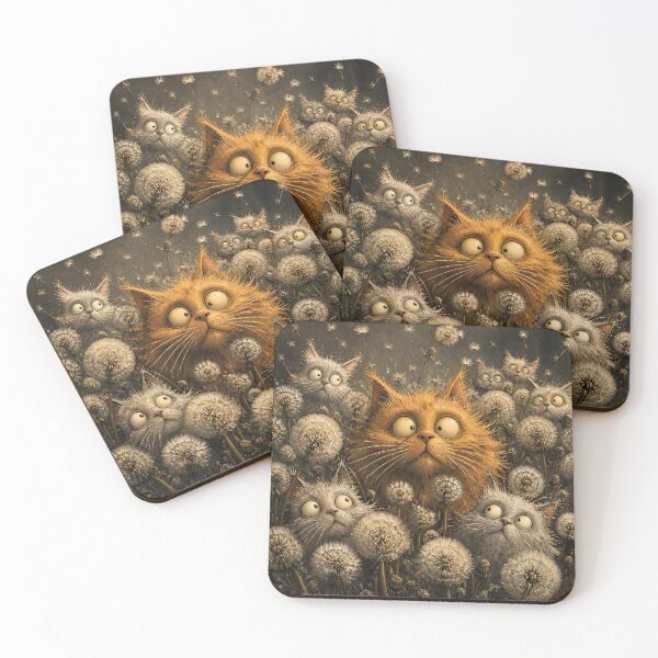 Item preview, Cats Among Dandelions designed and sold by sigmaartstudio.