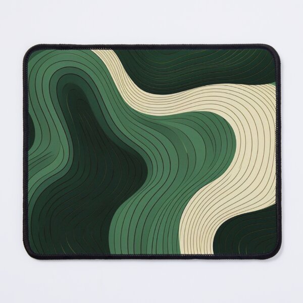 Item preview, Emerald Green Topographic Abstract Line Art Wave Pattern designed and sold by LYAN-STORE.