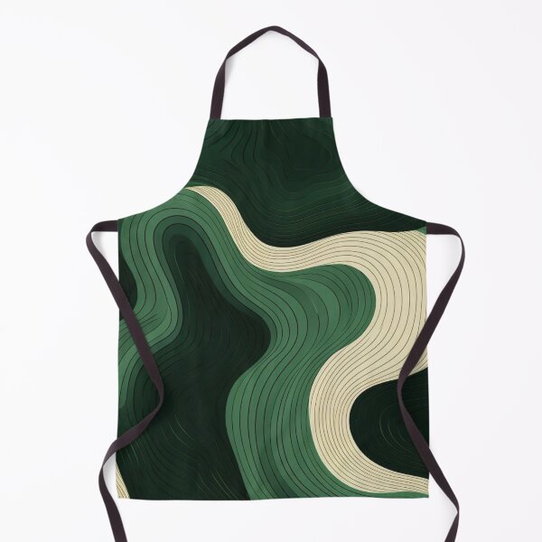 Item preview, Emerald Green Topographic Abstract Line Art Wave Pattern designed and sold by LYAN-STORE.