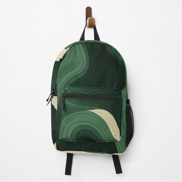 Item preview, Emerald Green Topographic Abstract Line Art Wave Pattern designed and sold by LYAN-STORE.