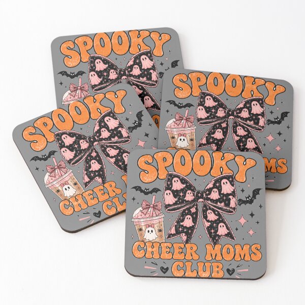 Item preview, Spooky Cheer Moms Club Halloween Pink Bow Ghost Coffee designed and sold by Yellowriversss.