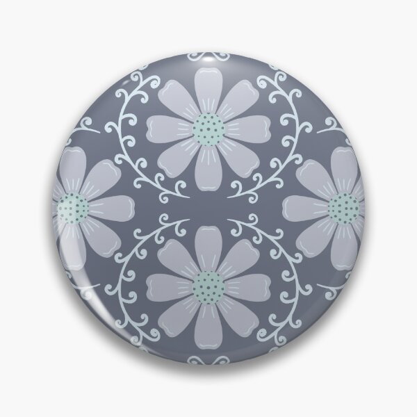 Item preview, Daisy Vine - Soft Lavender and Mint on Charcoal Blue designed and sold by artistmaria.
