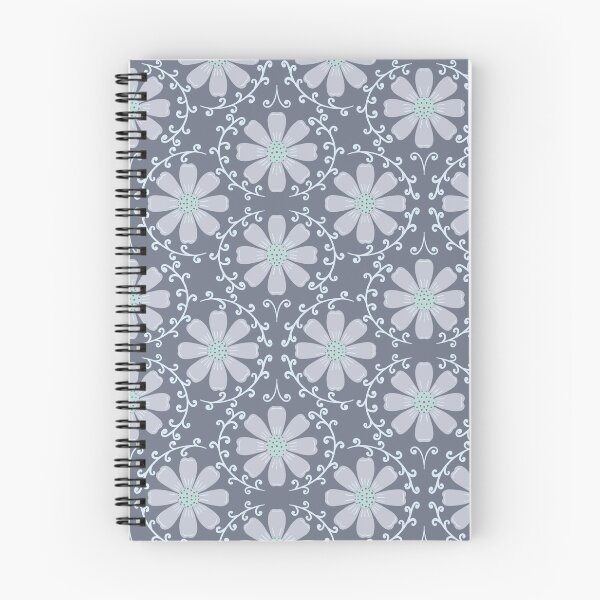 Item preview, Daisy Vine - Soft Lavender and Mint on Charcoal Blue designed and sold by artistmaria.