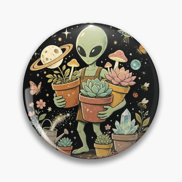 Item preview, Plant More Worry Less Alien designed and sold by NatalieJeans.