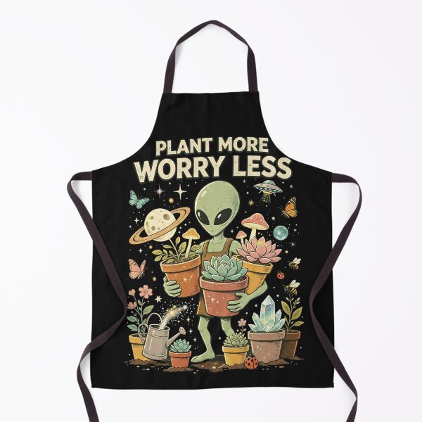 Item preview, Plant More Worry Less Alien designed and sold by NatalieJeans.
