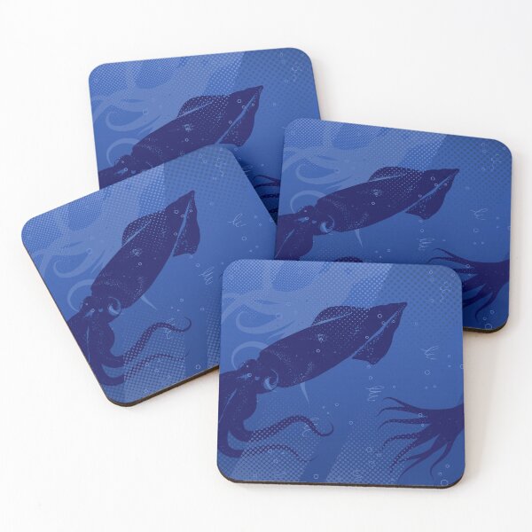 Item preview, Deep Sea Squid Duo Nautical Art designed and sold by chaaval.
