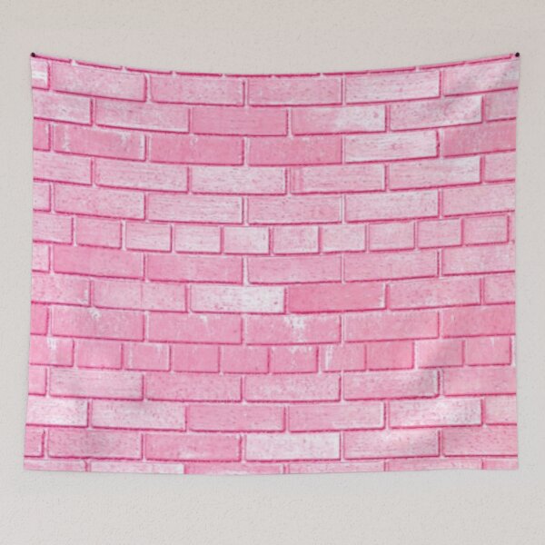 Item preview, Pink Brick Wall Aesthetic Pastel Urban Texture Pattern designed and sold by LYAN-STORE.