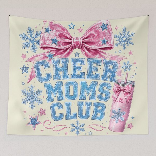 Item preview, Winter Cheer Moms Club Pink Coquette Bow Stanley Snowflake designed and sold by Yellowriversss.