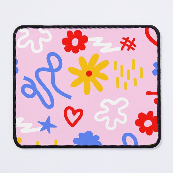 Item preview, Colorful Flower Heart Doodle Pattern designed and sold by jianina-alondra.