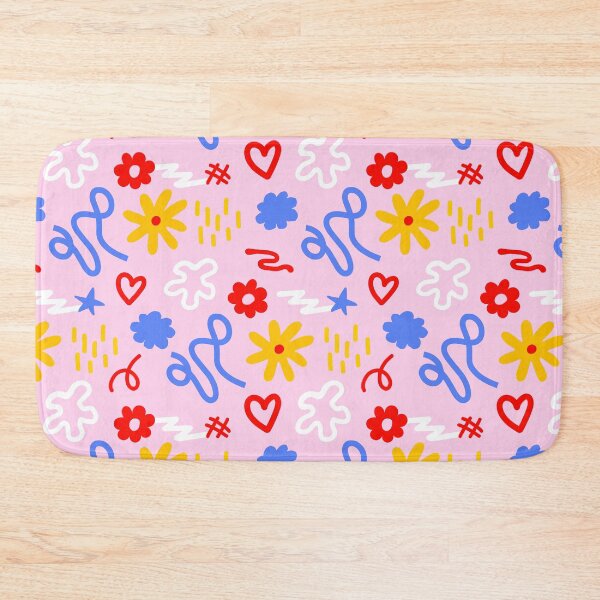 Item preview, Colorful Flower Heart Doodle Pattern designed and sold by jianina-alondra.