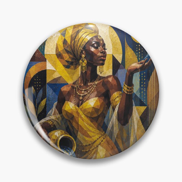 Item preview, Oshun Goddess of the Sacred River painting. designed and sold by GalleryKauffeld.
