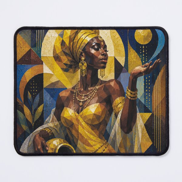 Item preview, Oshun Goddess of the Sacred River painting. designed and sold by GalleryKauffeld.