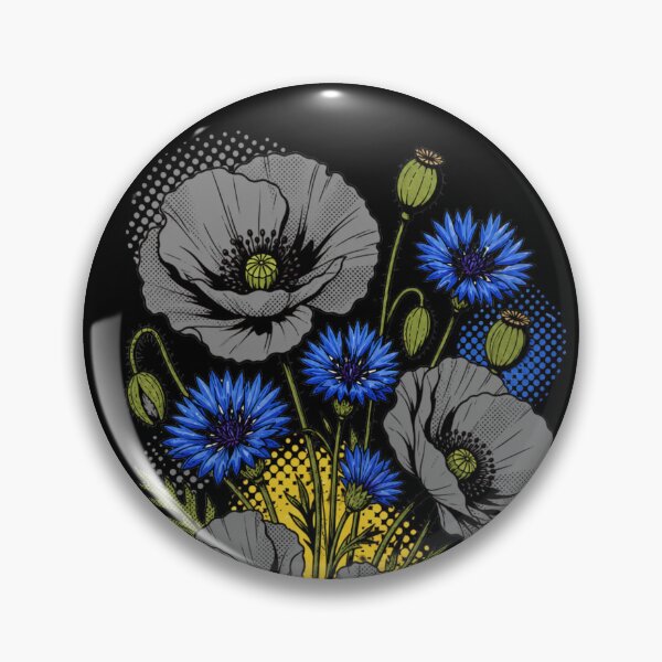Item preview, Blue Cornflower and Poppy Flowers | Vintage Botanical Wildflower Floral Design designed and sold by DreamPrintForge.