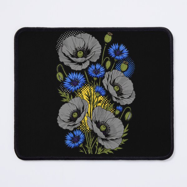 Item preview, Blue Cornflower and Poppy Flowers | Vintage Botanical Wildflower Floral Design designed and sold by DreamPrintForge.