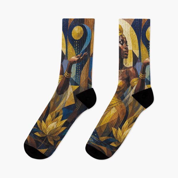Item preview, Oshun Goddess of the Sacred River painting. designed and sold by GalleryKauffeld.