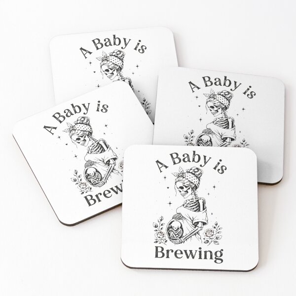 Item preview, A Baby Is Brewing Gothic Skeleton Mother designed and sold by beoldfashioned.