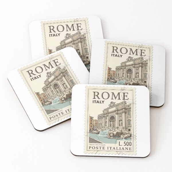 Item preview, Vintage Rome Trevi Fountain Italy Travel Stamp designed and sold by k3rstman1.