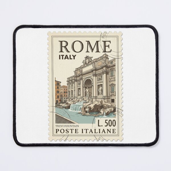 Item preview, Vintage Rome Trevi Fountain Italy Travel Stamp designed and sold by k3rstman1.