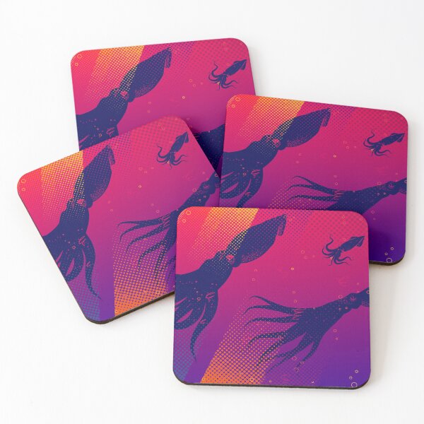 Item preview, Squid Trio Sunset Ocean Art designed and sold by chaaval.