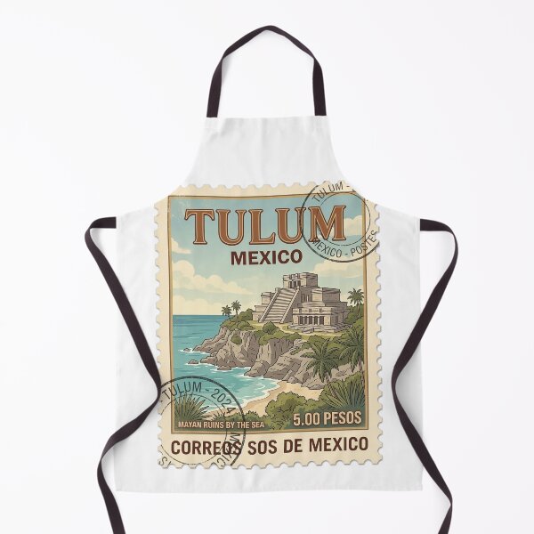 Item preview, Vintage Tulum Mexico Mayan Ruins Travel Stamp designed and sold by k3rstman1.