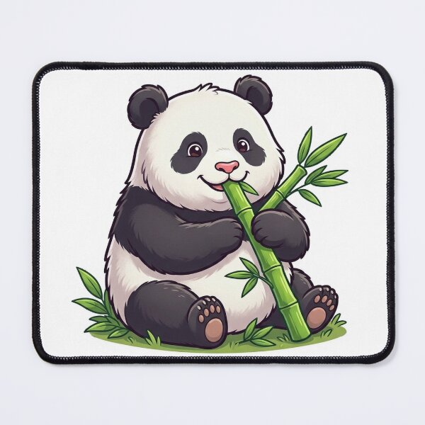 Item preview, Cute Panda Happily Eating Bamboo designed and sold by YNAMREG.