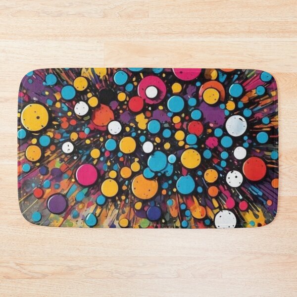 Item preview, Colorful Paint Splatter Polka Dot Burst Abstract Pattern designed and sold by LYAN-STORE.