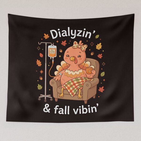 Item preview, Fall Dialysis Nurse Turkey Thanksgiving Kidney Warrior RN designed and sold by w66aboo.