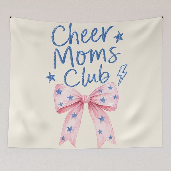 Item preview, Minimal Coquette Cheer Moms Club Bow Blue Star designed and sold by Yellowriversss.