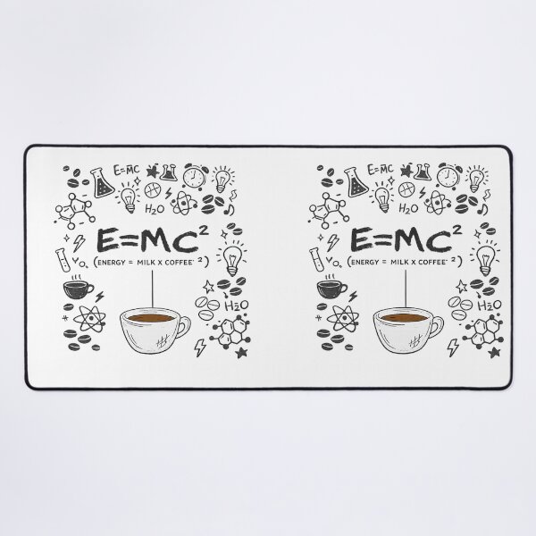 Item preview, E=MC2 Energy Milk Coffee Funny Physics Science Chalkboard Art designed and sold by Shakhbata-1.