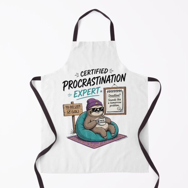 Item preview, Certified Procrastination Expert – Funny Sloth To Do List Design designed and sold by Inky Accessories.