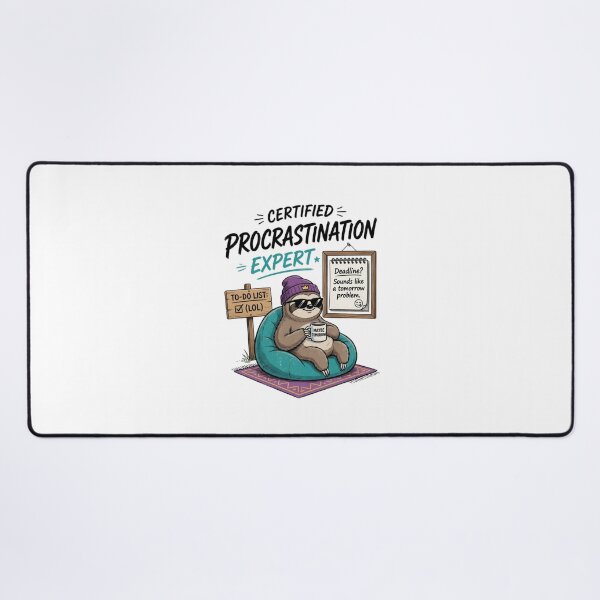 Item preview, Certified Procrastination Expert – Funny Sloth To Do List Design designed and sold by Inky Accessories.