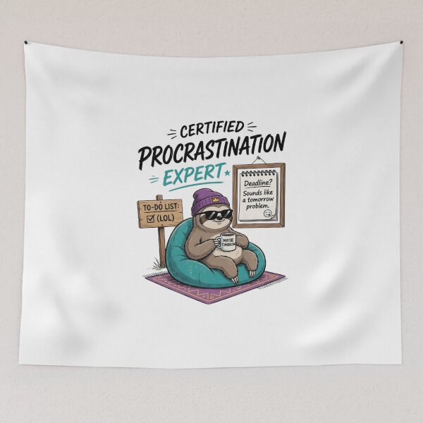 Item preview, Certified Procrastination Expert – Funny Sloth To Do List Design designed and sold by Inky Accessories.