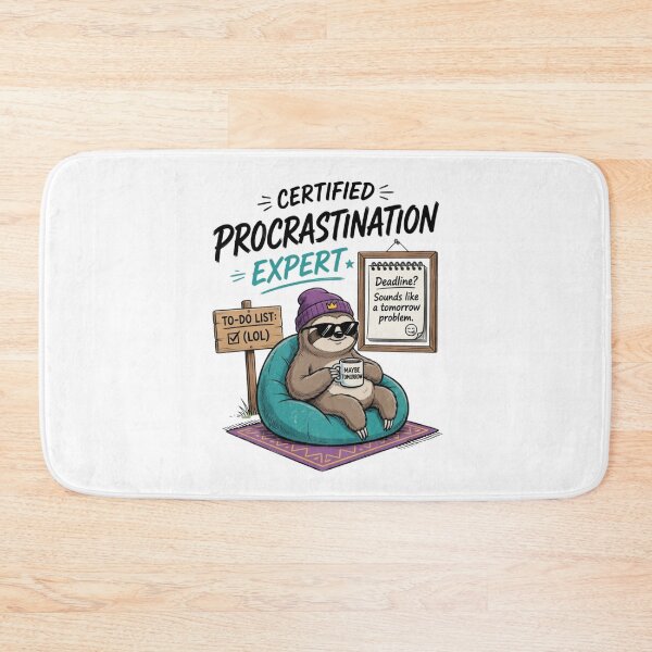 Item preview, Certified Procrastination Expert – Funny Sloth To Do List Design designed and sold by Inky Accessories.