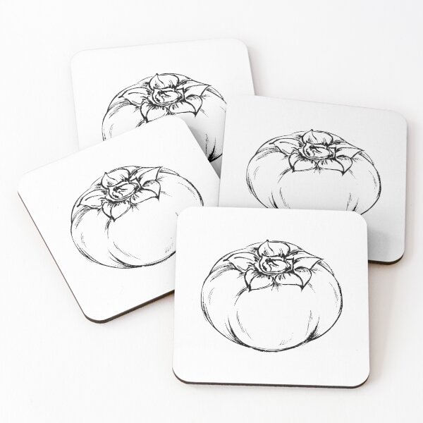 Item preview, Persimmon Sketch | Minimal Botanical Fruit Illustration designed and sold by Sagi Jane Art.