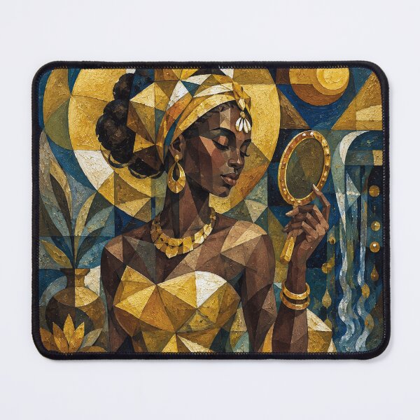 Item preview, The Golden Flow of Oshun painting. designed and sold by GalleryKauffeld.